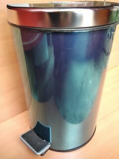 PAPELERA ACERO INOX .12 LTS 