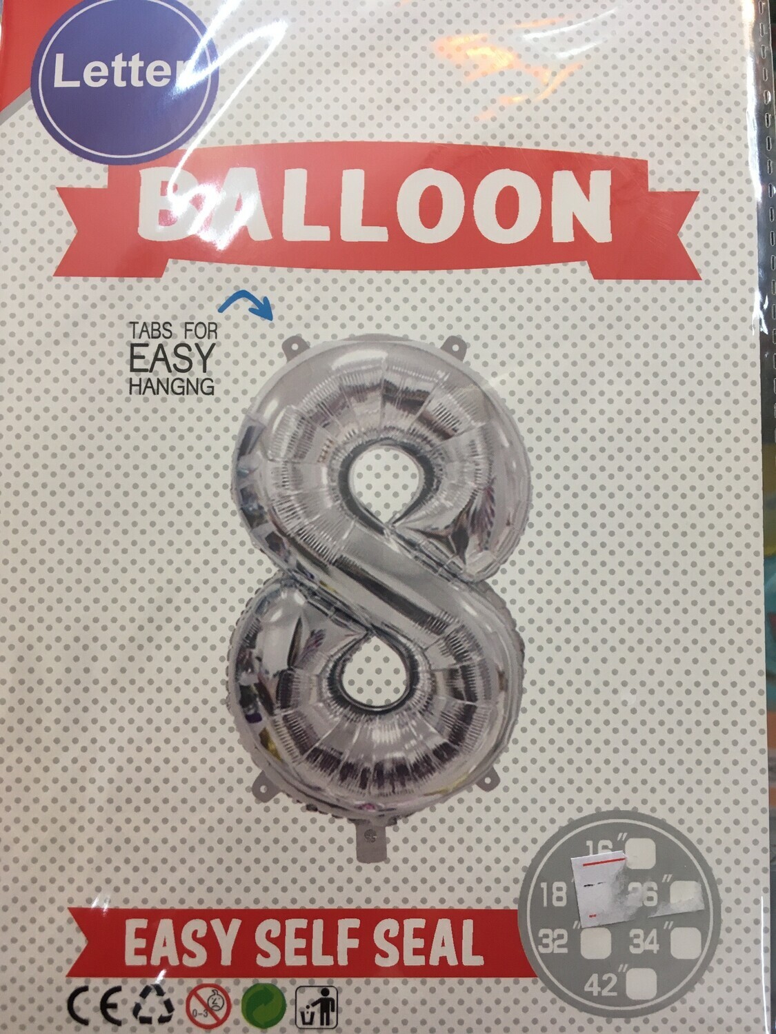 GLOBO NUMERO PLATA
