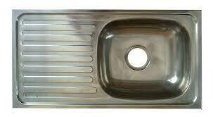 MESADA ACERO INOXIDABLE CON PILETA  75X40X14 