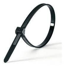 PRECINTOS 30 CM NEGRO NATURAL PAQUETE 100 UNI