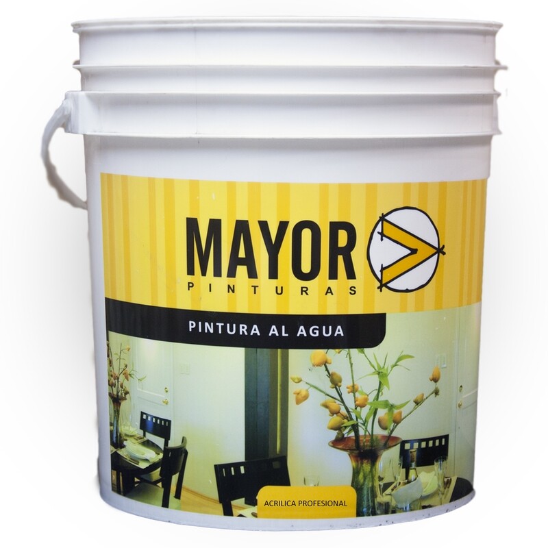 PINTURA ACRILICA PROFESIONAL SUPERLAVABLE INTERIOR - EXTERIOR BLANCO 18LTS MAYOR PINTURAS