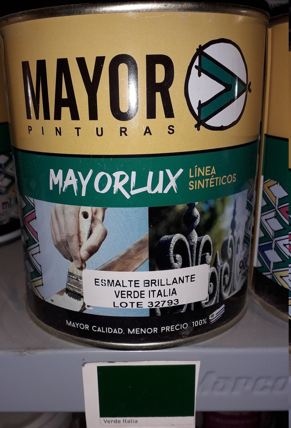 ESMALTE VERDE ITALIA 1L  MAYOR PINTURAS