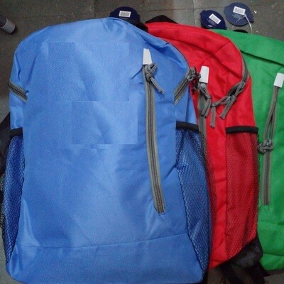 MOCHILA SIMPLE NEOX   ROJ/AZ/GRI/VER