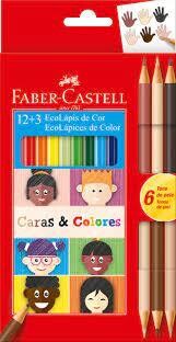LAPIZ COLORES FABER CARAS Y COLOR X 12