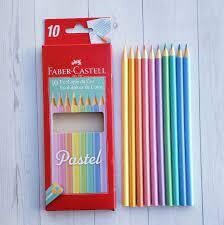 LAPIZ COLORES  FABER CASTELL X 10 LARGOS PASTEL