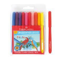 MARCADOR FABER CASTELL .FIESTA FINO X 20 UN