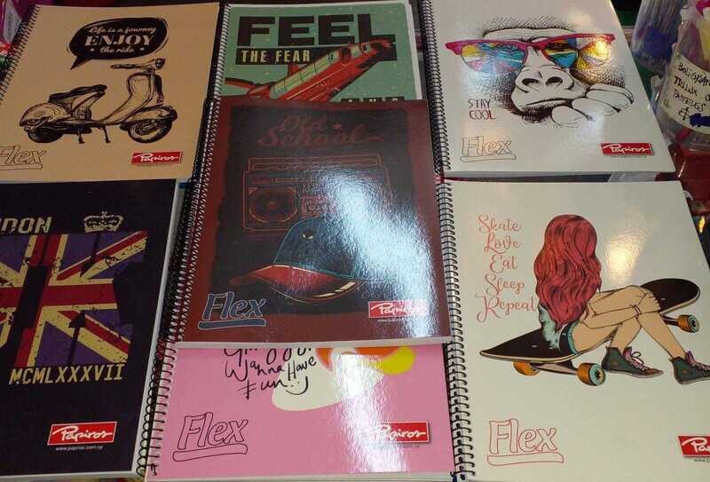 CUADERNO LISO 48 HOJAS PAPIROS FLEX