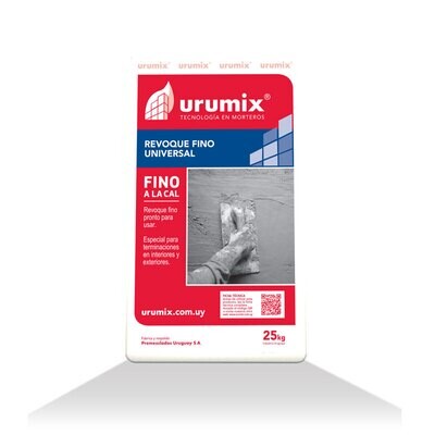 REVOQUE FINO A LA CAL 25K URUMIX