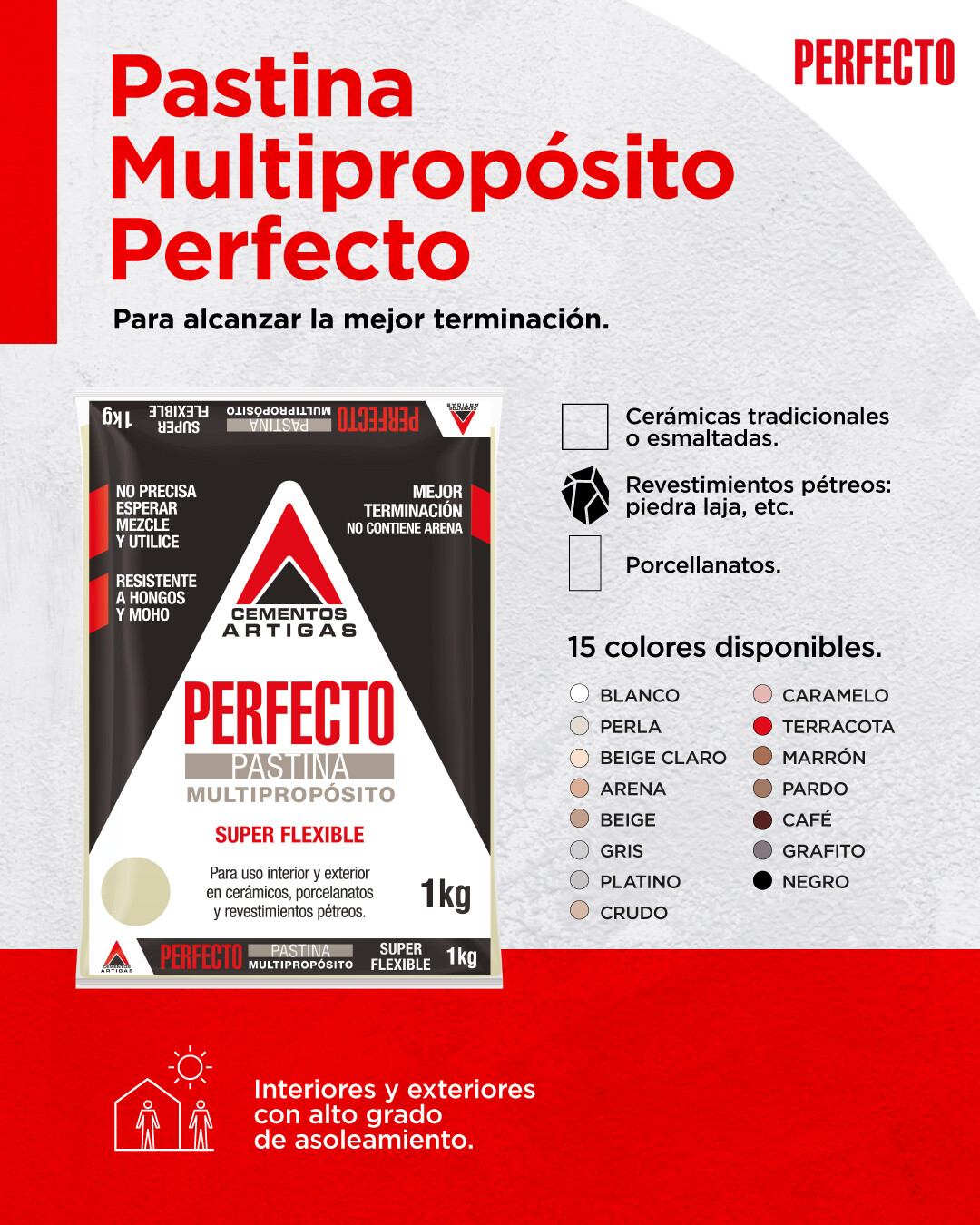 PASTINA PERFECTO GRIS 1 KG