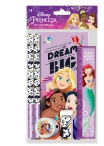 SET ESCRITURA SPIDER MAN/PRINCESAS 6 PZAS CON LIBRETA