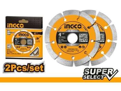 INGCO set DISCOS X 2 UNID SEGMENTADO 4 1/2 SUPER SELECT