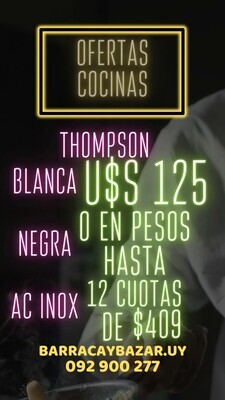 COCINA A GAS CTH THOMPSON 1 000 BLANCA (BRA)