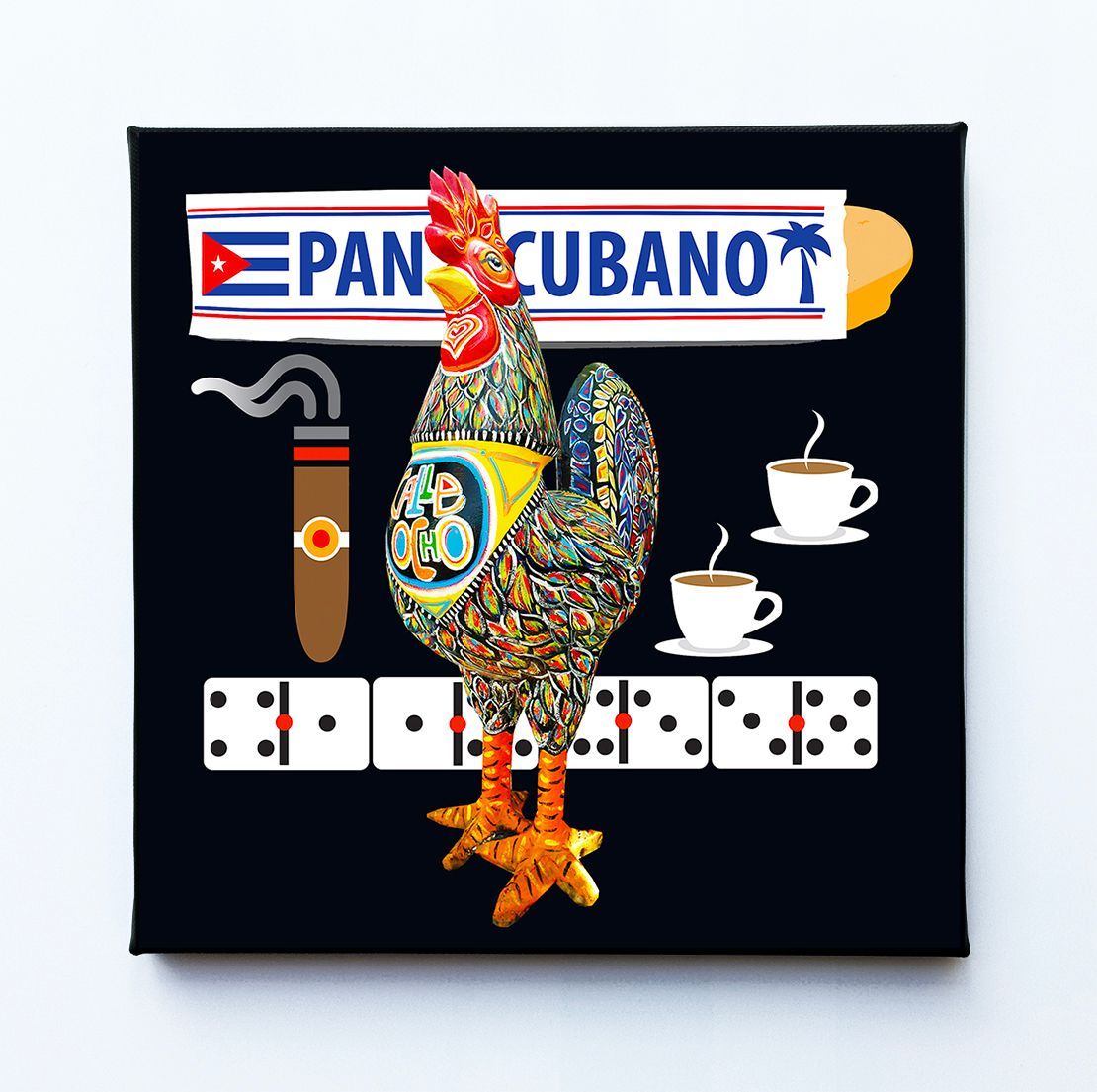 Pan Cubano with Calle Ocho Rooster