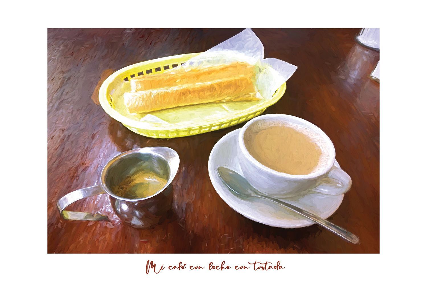 Mi café con leche con tostada