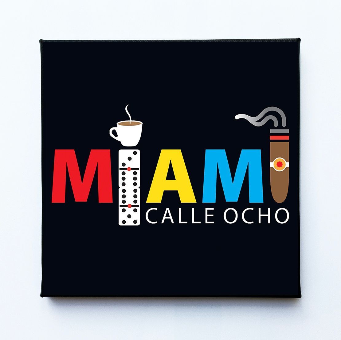 Miami Calle Ocho 8 X 8 canvas