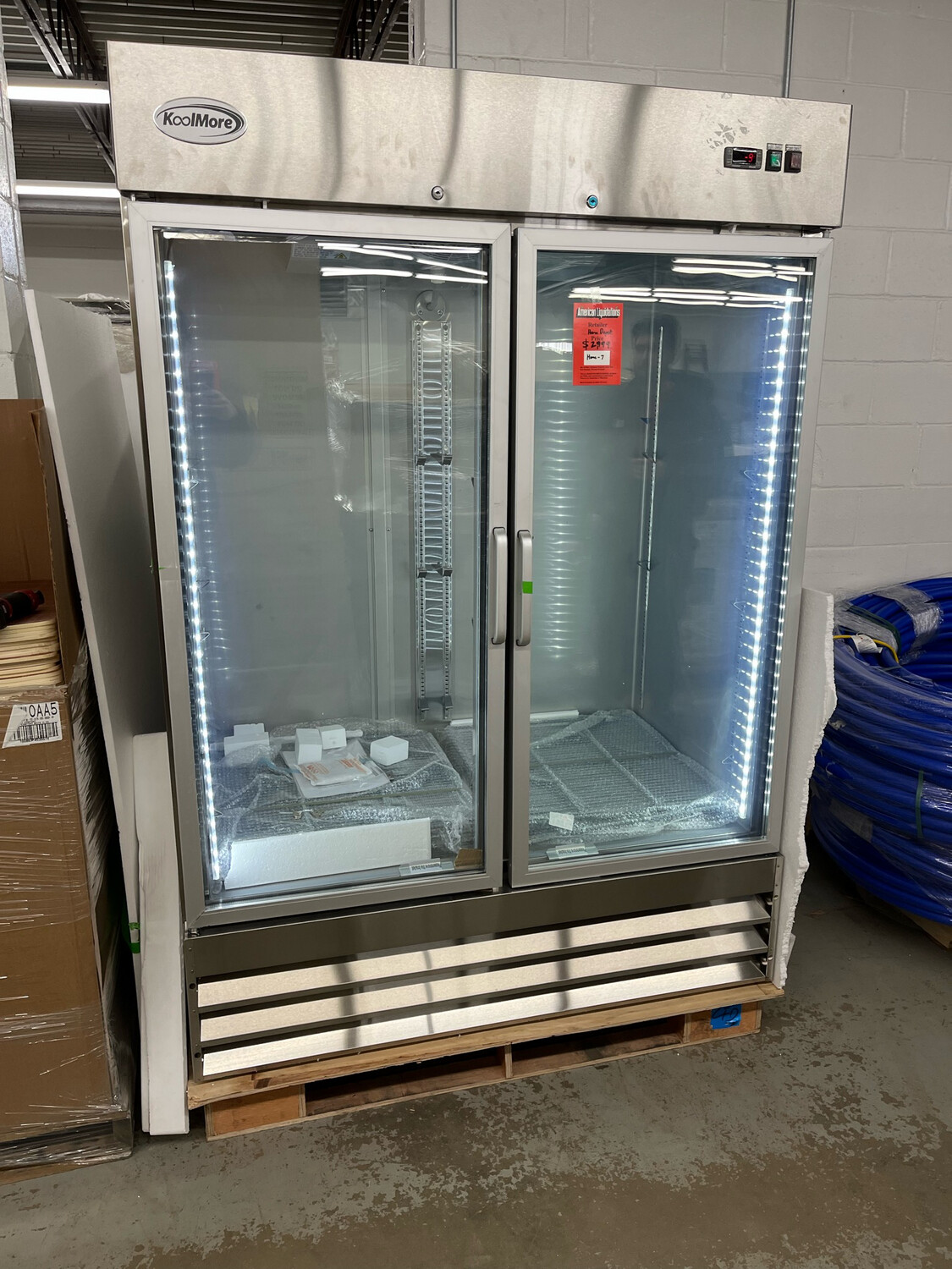 Vortex 2 Glass Door Reach In Freezer V-2RG