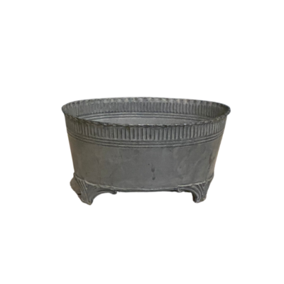 Small Footed Tin Planter
