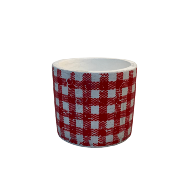 Small Red Gingham Container