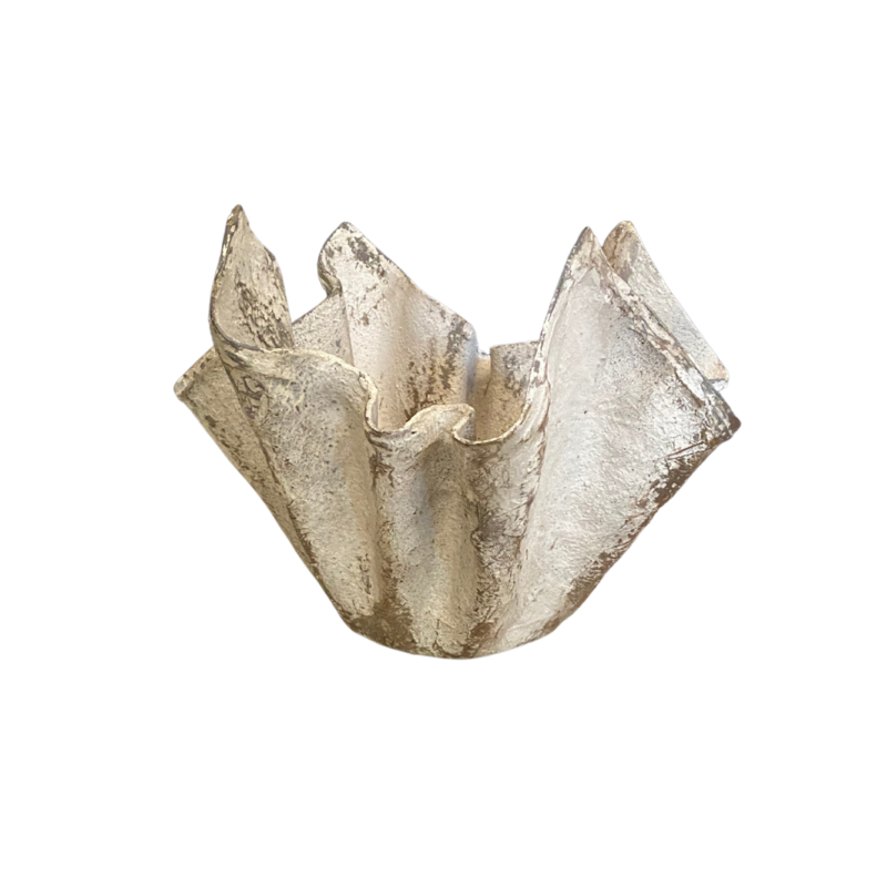 White Resin Shell Planter