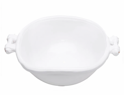 Large White Ceramic Serving Bowl