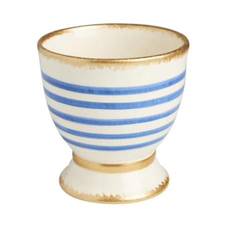 Small Blue Striped Cachepot