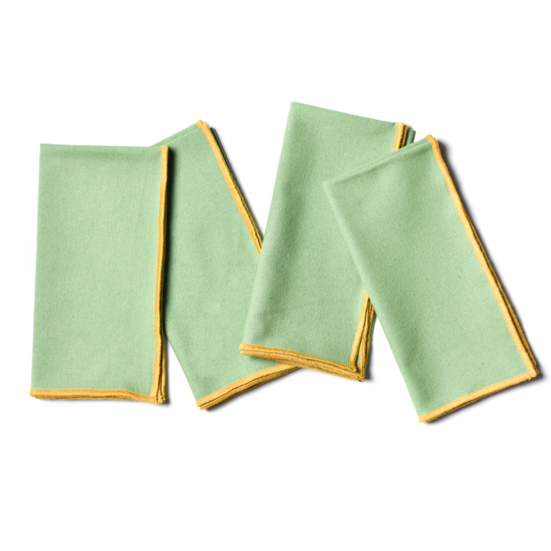 Green and Yellow Dinner Napkins (Set of 4)