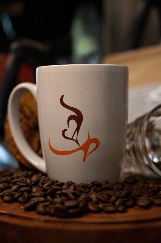 White & Orange Mug