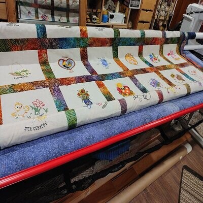 Long arm quilting
