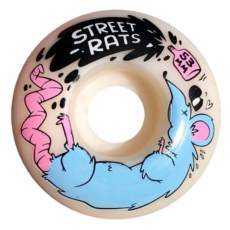 53mm, 103a, Chems, Street Rat, Skateboard Wheels, USA Made