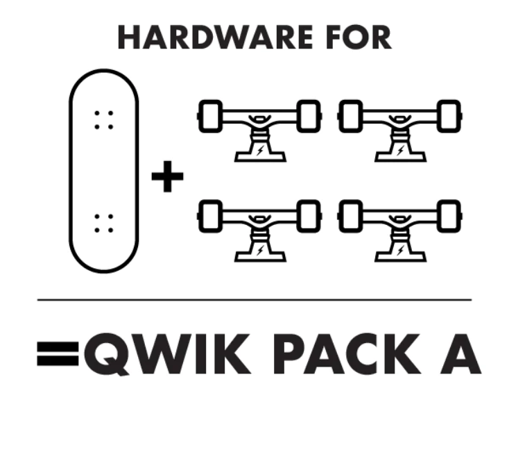 Ex Demo set. QWIK Trucks A Hardware Kit