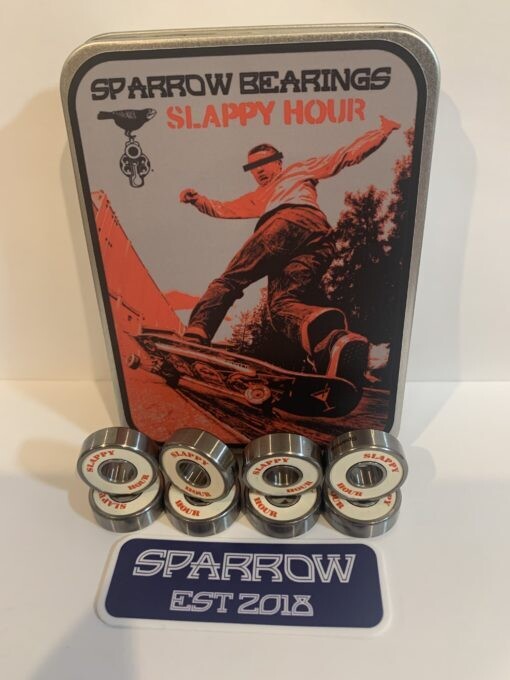 Slappy Hour Sparrow, Jay Adams, Skateboard Bearings, 6 Ball. QTY 8