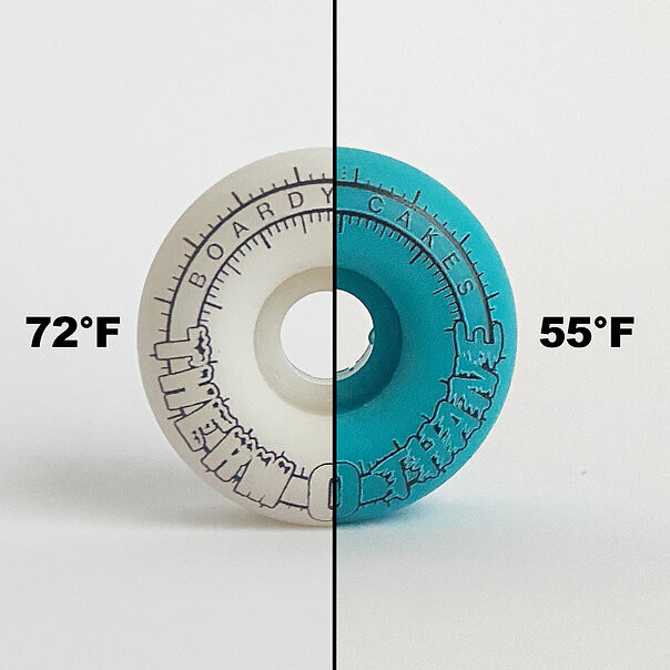 Boardy Cakes 55mm 95a Therm O Thane Cold Shift (White to Blue)