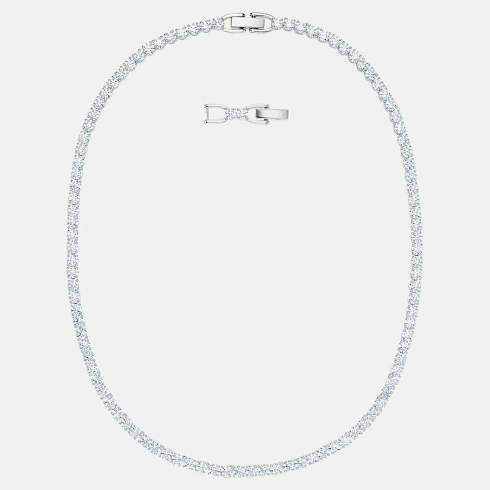 Swarovski - Tennis Deluxe Necklace, Silvertone