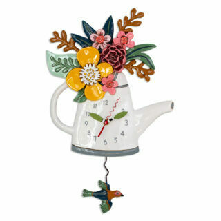 Blossoms Watering Can Clock
