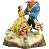 Disney - Jim Shore Beauty and the Beast Carved by Heart