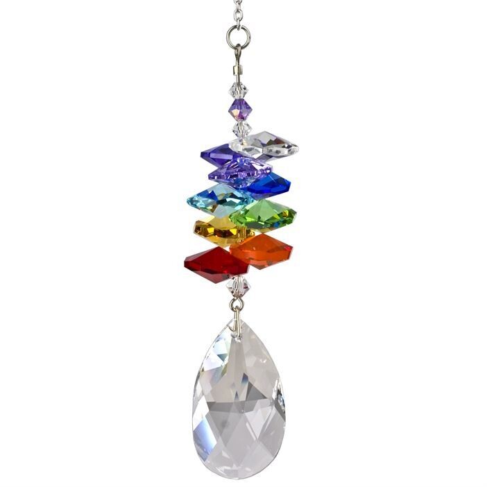Crystal Rainbow Cascade Suncatcher Almond