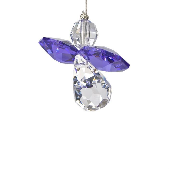 Crystal Guardian Angel Suncatcher-Amethyst February