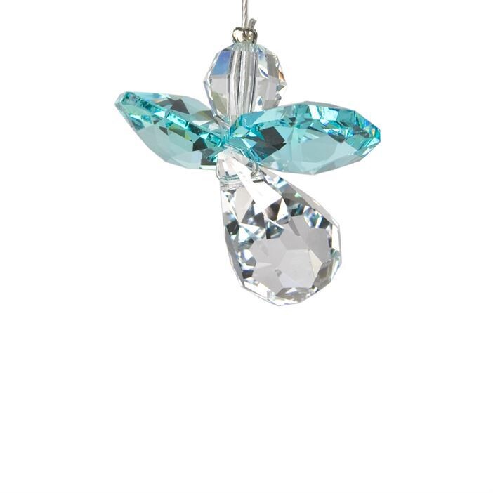 Crystal Guardian Angel Suncatcher-Blue Zircon December