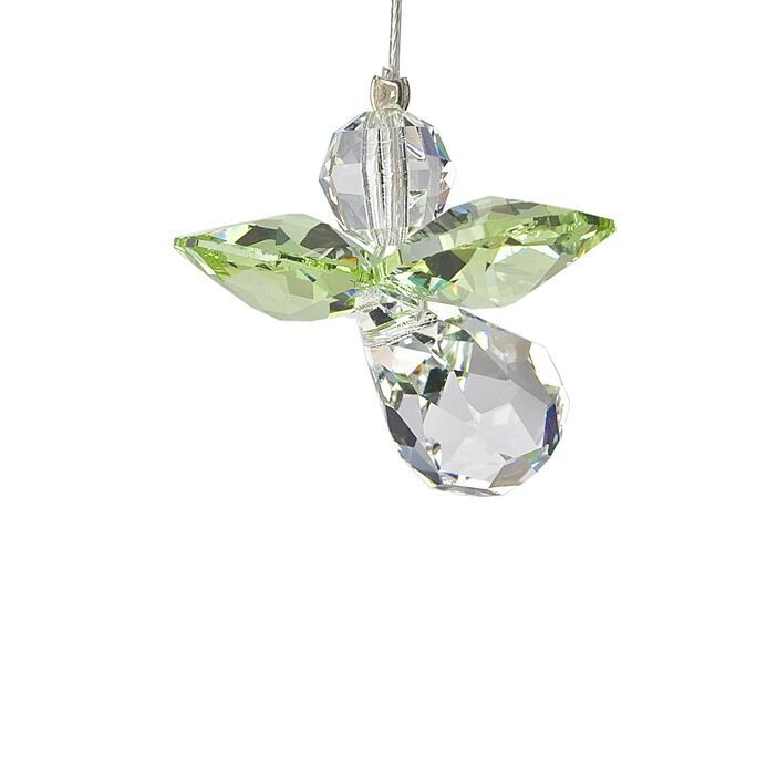 Crystal Guardian Angel Suncatcher- Peridot August
