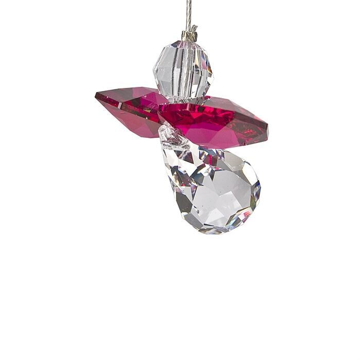 Crystal Guardian Angel Suncatcher- Ruby July