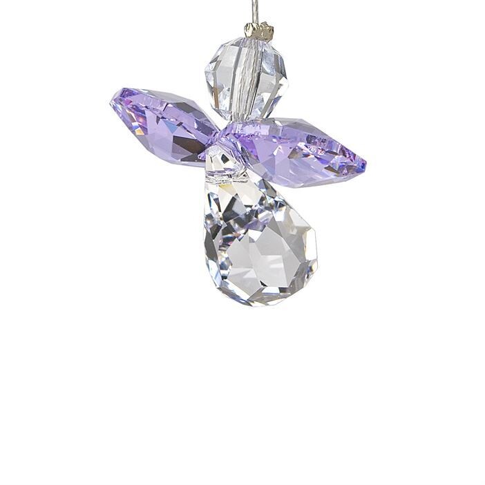 Crystal Guardian Angel Suncatcher-Lt Amethyst June