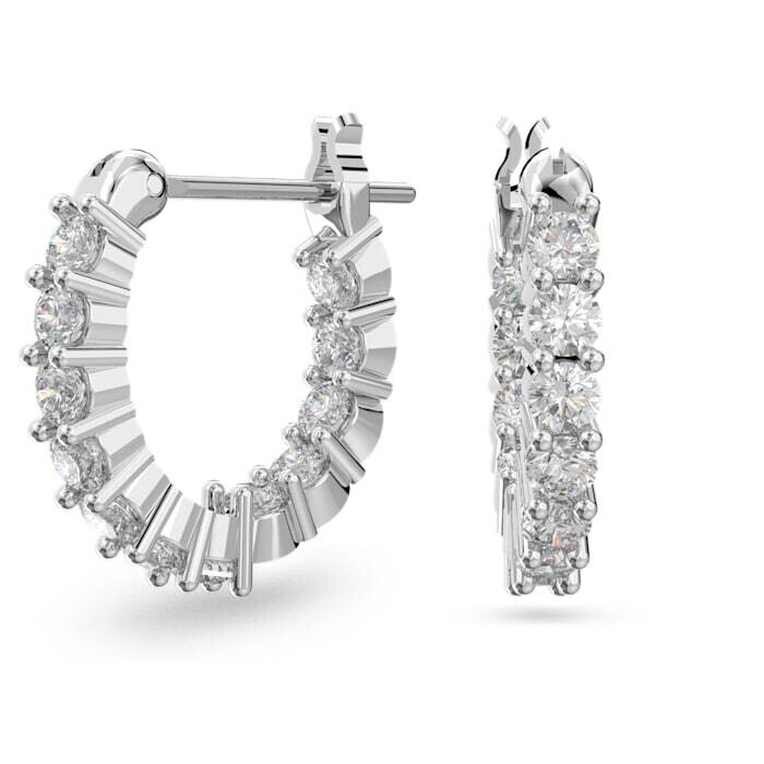 Swarovski - Vittore Hoop Earrings Silver-tone