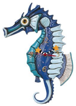 Salty Seahorse Clock