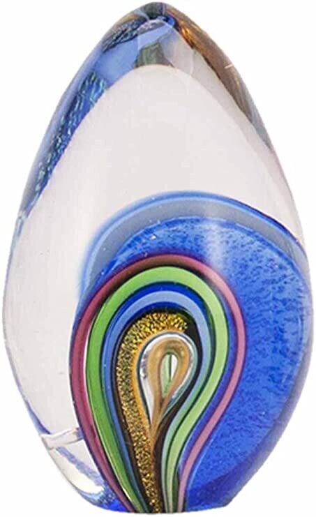 Paperweight- 2.5" Dichroic Egg Infinity