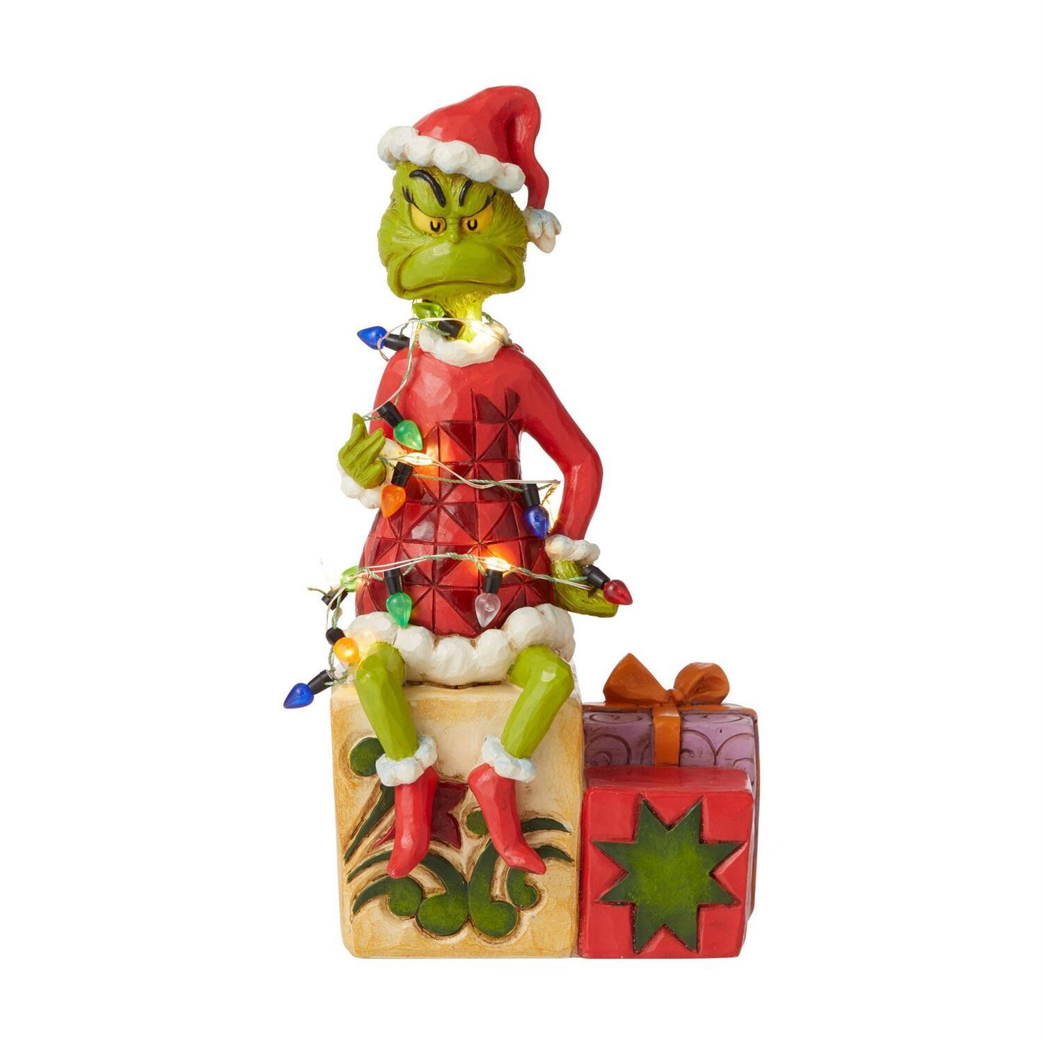 Jim Shore Grinch on Present