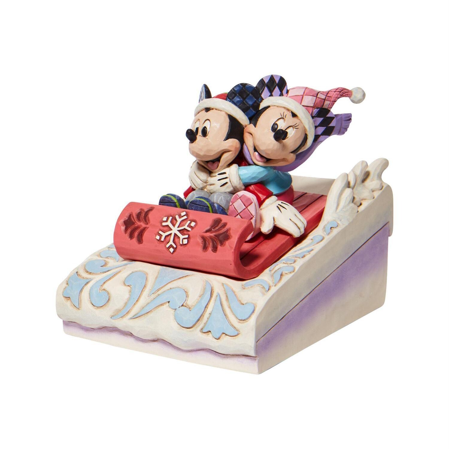 Disney - Jim Shore Mickey &amp; Minnie Sledding