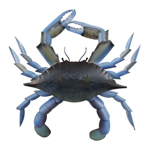 Blue Crab Metal Wall Art