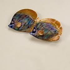 2 Butterfly Fish Metal Wall Art