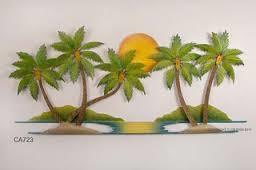 Large Palms Metal Wall Art