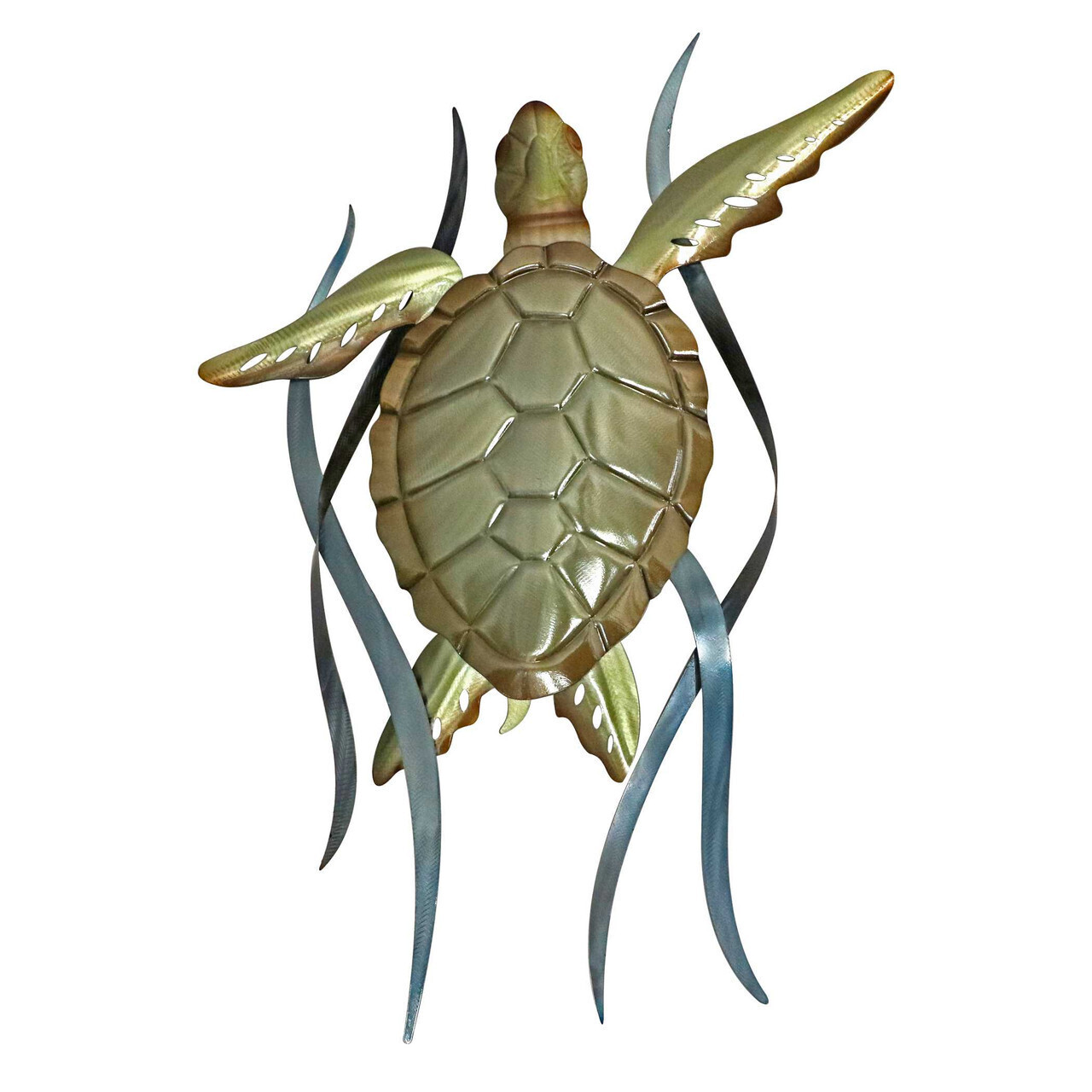 Turtle and Seagrass Metal Wall Art